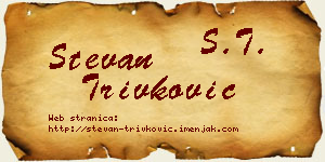Stevan Trivković vizit kartica